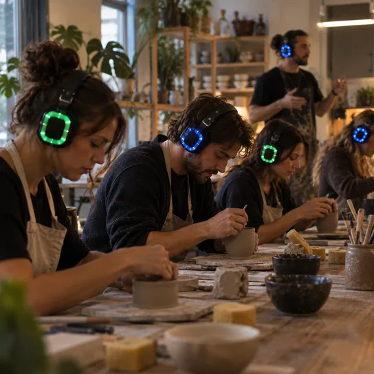 Майстерклас під музику в навушниках Silent Disco